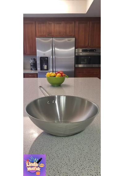 Akdeniz 28 Cm Çelik Wok Tava