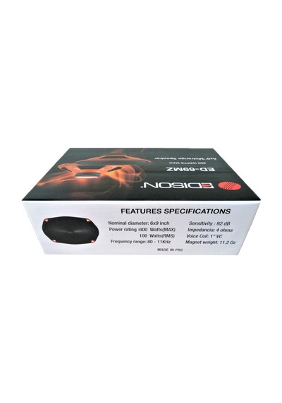 Edison ed-69mz Midrange Oval 6x9 600W RMS 100W kapaklı 2 adet