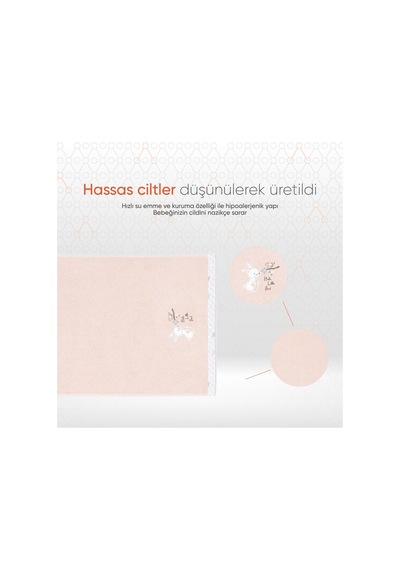 Hero Nakışlı Bebek Çocuk El & Baş Havlusu 50x90 Bunny 50x90 Cm