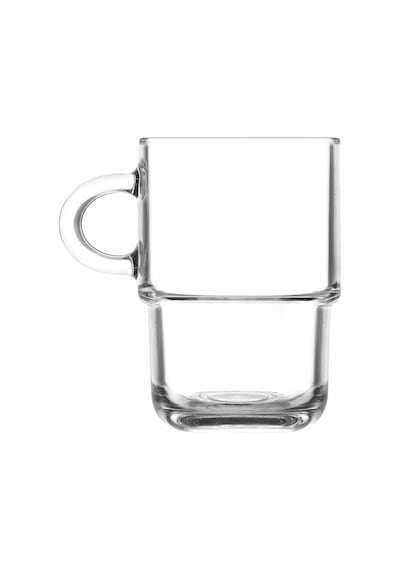 LAV Cozy Cam Kupa 6 Kişilik 350 ml Kulplu (Kahve/Çay Bardağı)