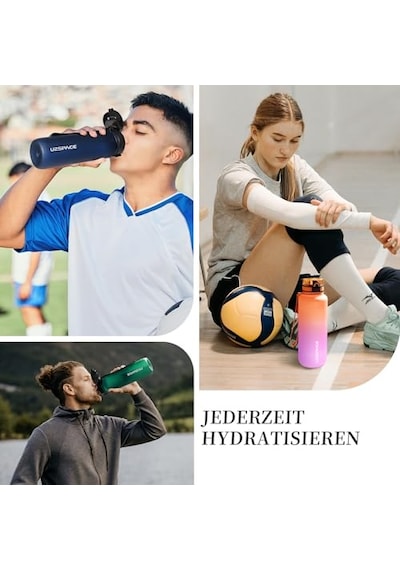 Spor İçecek Şişesi 500 Ml/800 Ml/1 L, Sızdırmaz, Tritan Ve Bisfenol A İçermez, Bisiklet, Fitness, Dış Mekan İçin Su Şişesi
