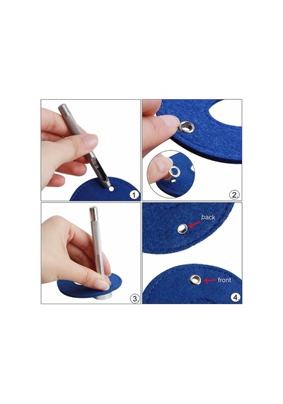 5 Mm Renkli Metal Kuş Gözü 300 Set Ve Saklama Kutusu