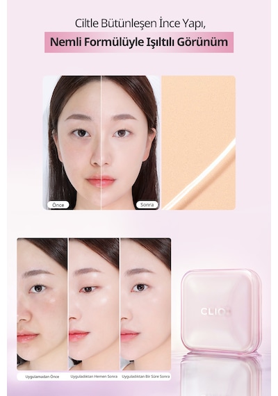 Hyalüronik Asit İçerikli Clıo Kill Cover Mesh Glow Essential Cushion Set 23n Ginger Spf50+ Pa++++ 55886880