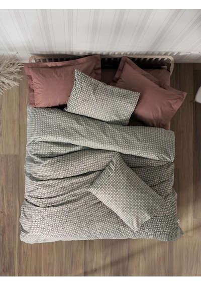 Cotton Box Petite Çift Kişilik Nevresim Takımı Mote Kiremit Kiremit