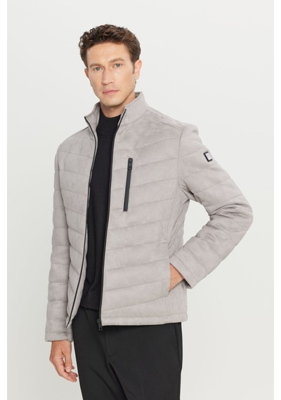 Altınyıldız Classıcs Erkek Grı Standart Fit Normal Kesim Kapüşonlu Dik Yaka Casual Mont Gri