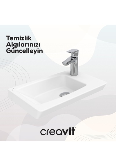 Creavit Memory Etajerli Lavabo 45 Cm Beyaz Beyaz My045-00cb00e-0000
