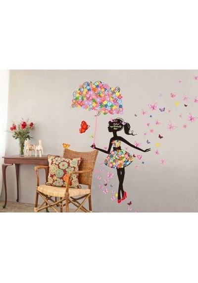 Home Accessories Çocuk Ve Bebek Ev Odası Pvc Ev Dekor Kreş Balerin Kız Sihirli 3d Kelebekler Duvar Sticker Çok Renkli