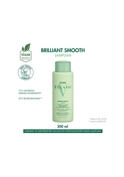 Hush Veganic Brilliant Smooth Kabaran Saçlar İçin Pürüzsüzleştiri