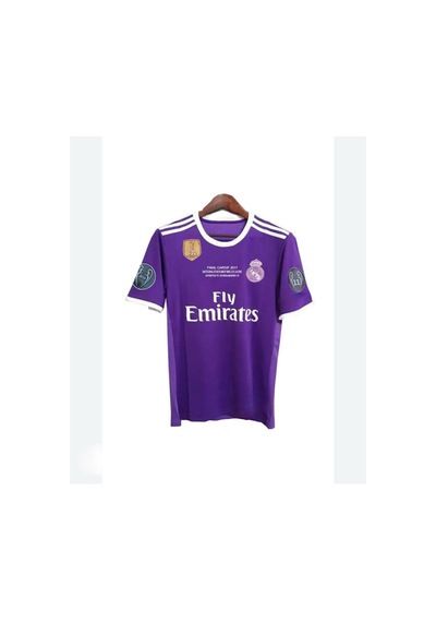 Real Madrid Ronaldo 7 Retro Futbol Forması Mor Çok Renkli