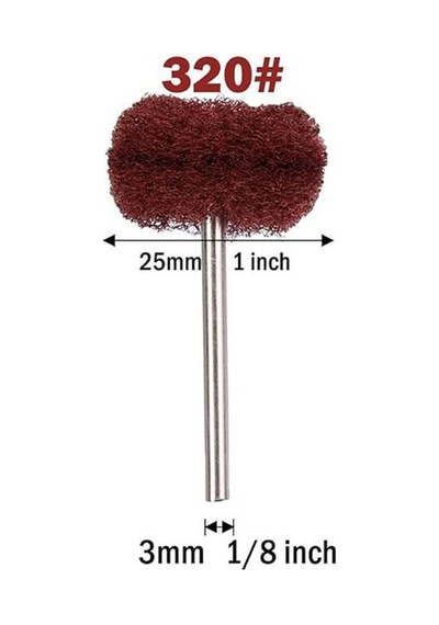 6206 Pimli Aşındırıcı Temizleme Polisaj Keçe 25mm - Kırmızı 320 Kum