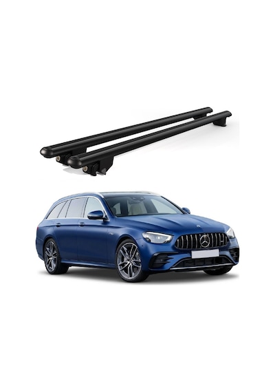 Kanca Mercedes E Kombi W213 2016 Ve Sonrası Uyumlu Siyah Kilitli Ara Atkı 120cm Port Bagaj Tavan Barı
