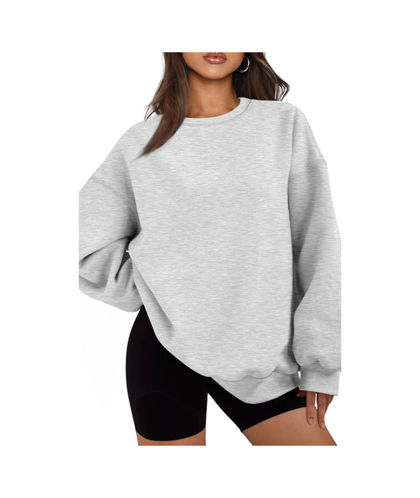 Genıus Store Kadın Sweatshirt Oversize Geniş Kalıp İçi Şardonlu Bisiklet Yaka Oversize Sweatshirt Kadın-sweatshırt Gri Genıus Store Kadın Sweatshirt Oversize Geniş Kalıp İçi Şardonlu Bisiklet Yaka Oversize Sweatshirt Kadın-sweatshırt Gri