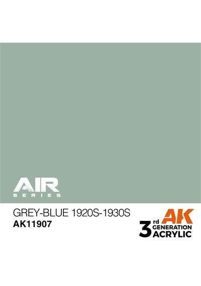 Ak Interactive 11907, 17 Ml. 3gen Grey-blue 1920s-1930s Aircraft Maket Boyası Standart