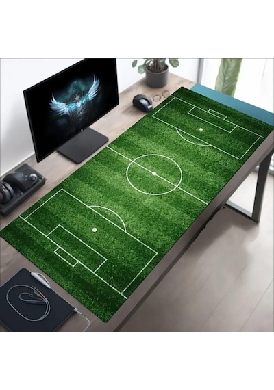 70x30 Cm Futbol Sahası Temalı Kaydırmaz Taban Speed Yüzey Oyuncu Mouse Pad Gaming