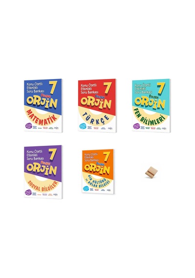 Orjin 7. Sınıf Maarif Matematik Fen Türkçe Sosyal Ve Din 5li Set Etkinlikli Soru Bankası + Telefon Standı