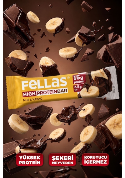 Yüksek Protein Bar - Muzlu 45 G X 12 Adet