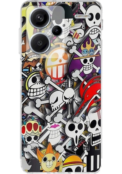 Xiaomi Redmi Note 13 Pro Plus Uyumlu Kamera Korumalı Anime Tasarımlı Kılıf Şeffaf