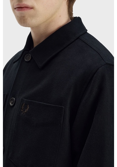Fred Perry %100 Pamuk Regular Fit Klasik Yaka Gömlek Erkek Gömlek M1723 184 Siyah SİYAH