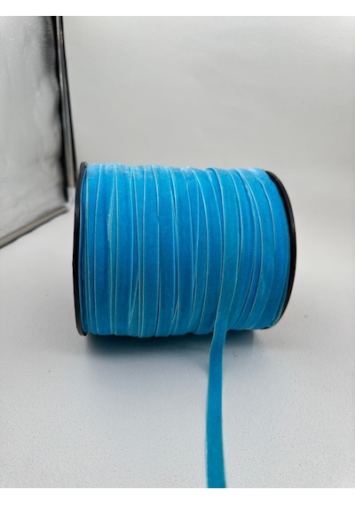 Paşateks- 1 Cm Düz Kadife-5 Metre -de.mavi