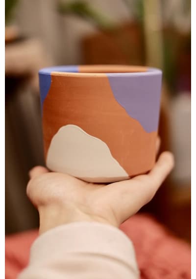 Terracotta Saksı Mavi Lila 10x9 Cm Diğer