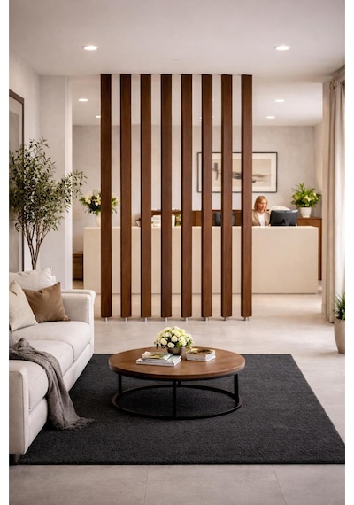 Ahşap Seperatör Direği Atlantik Çam Mdf Direk Paravan 1 Adet 250 Cm