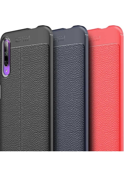 Huawei P Smart Pro Kilif Niss Deri Görünümlü Silikon Kilif 392711940