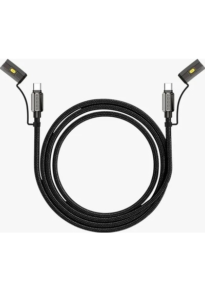 Jenerik Led Fener Ve Alevsiz Çakmak Fonksiyonlu Type-c Şarj Ve Data Kablosu 120 Cm Siyah