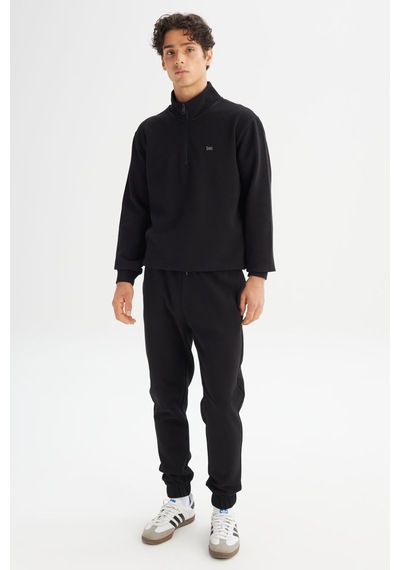 Lee Erkek Pike Interlock Half Zip Sweatshirt Black Çok Renkli