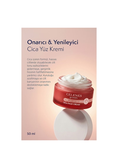 Celenes By Sweden Somon Dna Pdrn Onarıcı & Yenileyici Cica Yüz Kremi, 50 Ml