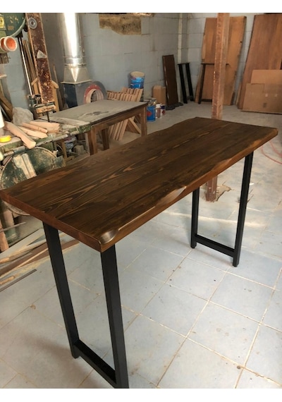 Bintaşmobilya Kütük Ağaç Bar Masa-140X60.Cm