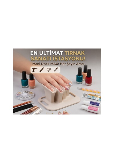 Profesyonel Nail Art Manikür İstasyonu Oje Sürme, Tırnak Tasarım Ve El Destek Standı - Renk Değişebilir