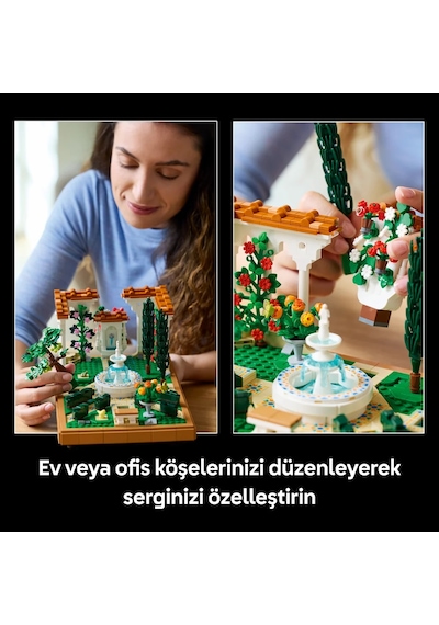 LEGO® Icons Fıskiyeli Bahçe 10359 - Yetişkinler için Dekoratif Bahçe Modeli Yapım Seti (1302 Parça)