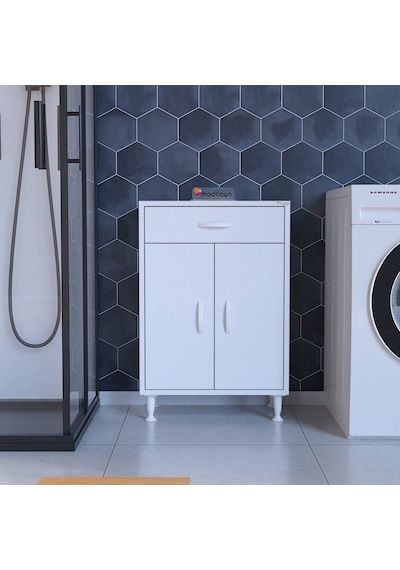 Modilayn Emir 54 X 80 X 32,5 Cm Çok Amaçlı 2 Kapaklı Tek Çekmeceli 2 Bölmeli Dolap