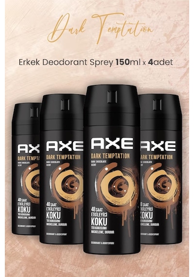 Dark Temptation Erkek Deodorant Sprey 150 Ml X 4 Adet