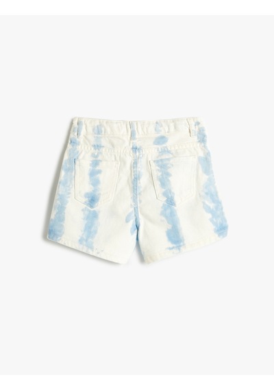 Koton Kot Şort Mini Batik Desenli Pamuklu Açık Mavi 4skg40084ad Açık Mavi