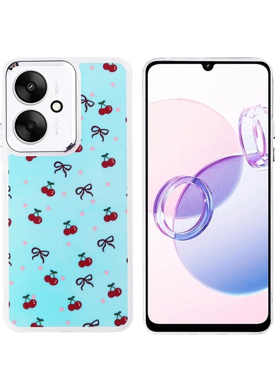 Xiaomi Poco C65 Kılıf Airbag Tasarımlı Zore Hadra Kapak Kiraz