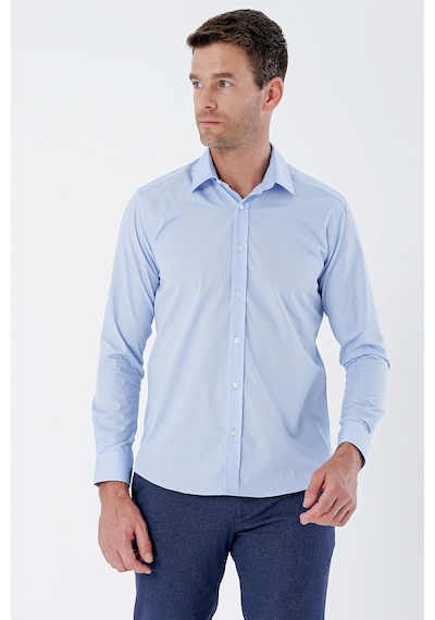 İmza Mavi Uzun Kollu Bez Ayağı Sert Yaka Cepsiz Pamuklu Basic Slim Fit Dar Kesim Gömlek 1004235357 Mavi İmza Mavi Uzun Kollu Bez Ayağı Sert Yaka Cepsiz Pamuklu Basic Slim Fit Dar Kesim Gömlek 1004235357 Mavi