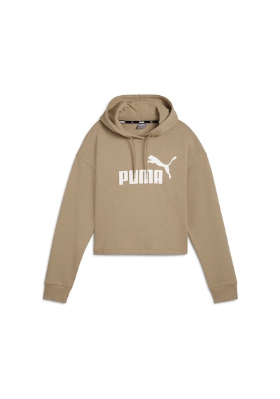 Puma Ess Cropped Logo Kadın Bej Kapüşonlu Sweatshirt Bej