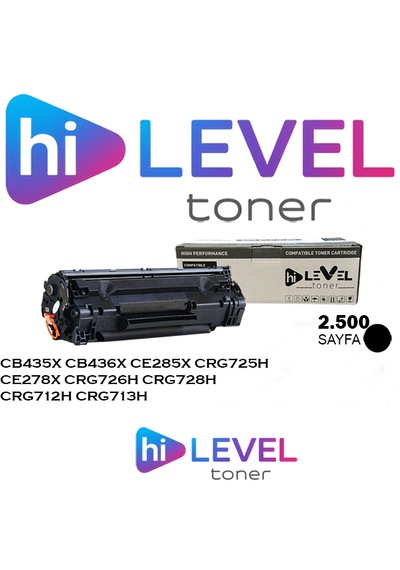 Ht-cf278x Hilevel Toner, Hp Canon Üniversal Toner Cb435x Cb436x Ce285x Crg725h Crg726h Crg728h Crg712h Crg713h Ekstra Yüksek 2.5k Sayfa Muadil Toner