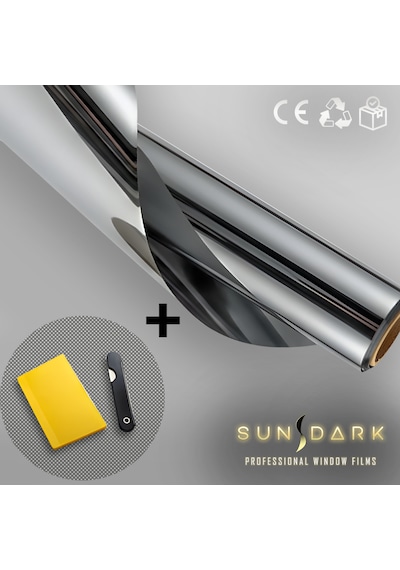 75 Cm X 6 M Silver Aynalı Cam Filmi %20 Uygulama Setli