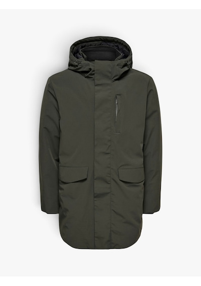 Only & Sons Onsenrıco Waterproof Stretch Parka Noos Erkek Gri Mont - 22037057