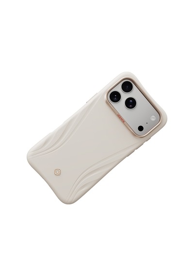 Apple Uyumlu iPhone 18 Pro Max Uyumlu Kılıf M-safe Özellikli Çizgili Logolu Udemos Freedom Serisi Kapak Beyaz