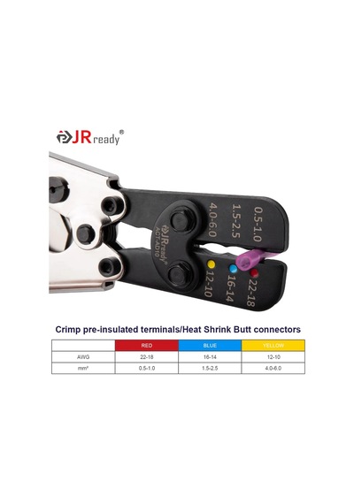 Jrready Act-ad10 Yalıtımlı Cırcırlı Terminal Sıkma Pensesi