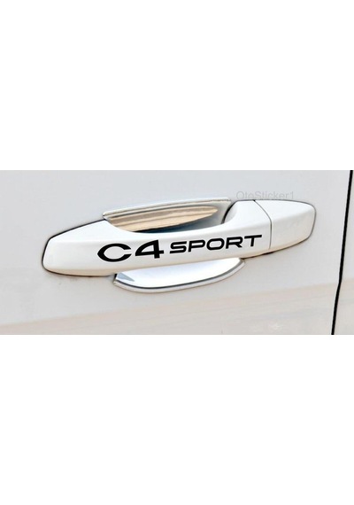 Citroen C4 İçin Özel Yeni Uyumlu Aksesuar Sport Kapı Kolu Özel Yeni Sticker Set 8 Adet 10 1,5 Cm