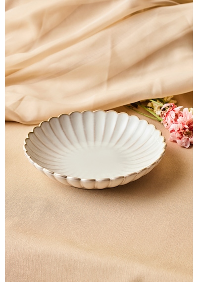 Karaca Daisy Çukur Tabak 19 Cm Krem