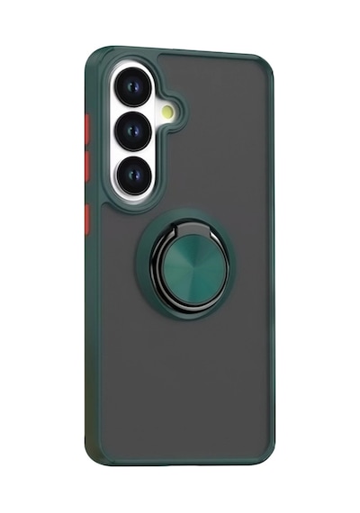 Samsung Galaxy Uyumlu , S26 Montreal Yüzüklü Silikon Kapak - Yeşil