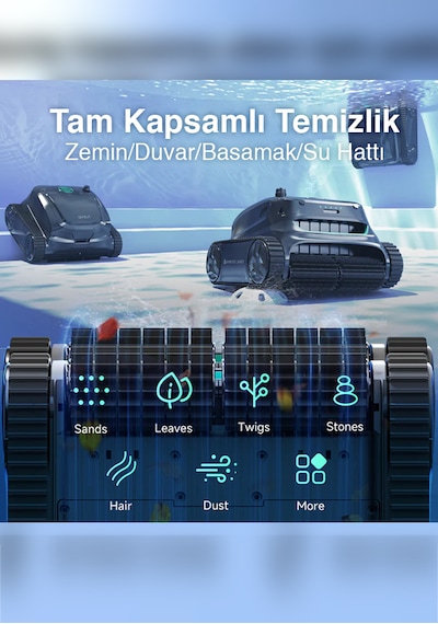 Wybot S2 Havuz Robotu 300m2 Havuz Taban Ve Havuz Duvarı Temizlik Robotu