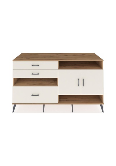 Kronos Konsol 4 Raflı 3 Çekmeceli 2 Kapaklı 176x59x99 Çam-aytaşı Çam-aytaşı
