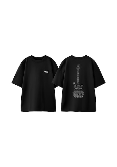 Thewert Pink Floyd Gitar Tasarım Sırt Baskılı Pamuk Siyah Oversize T-shirt