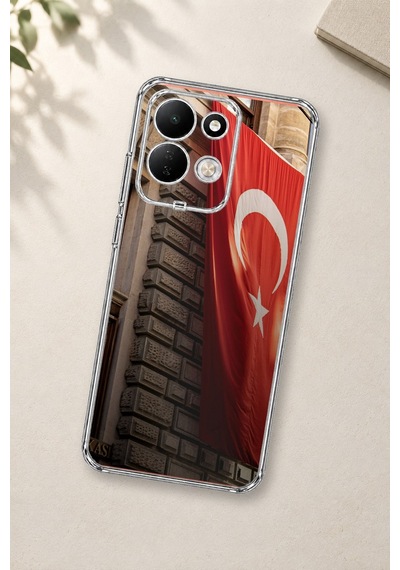 Redmi 17 4g/5g Uyumlu Dev Türk Bayrağı Baskılı Silikon Kılıf